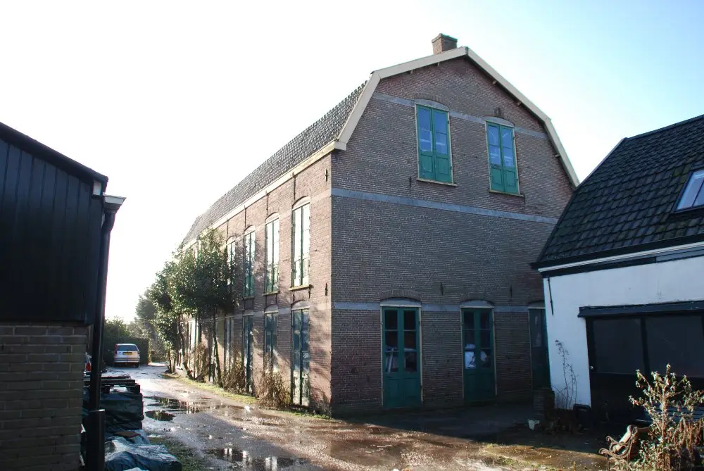 Bollenschuur waar bloembollen worden bewaard